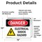 Signmission Electrical Shock Hazard Danger Sign, Vinyl Decal, 14in W x 10in L, 2PK OS-2PACK-DS-D-1014-L-2215 - alternate 3